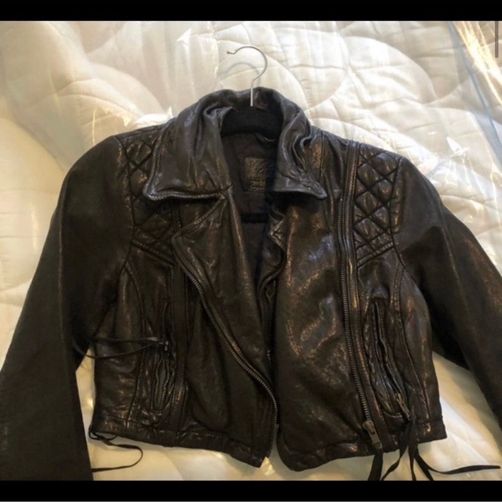 All saints leather jacket